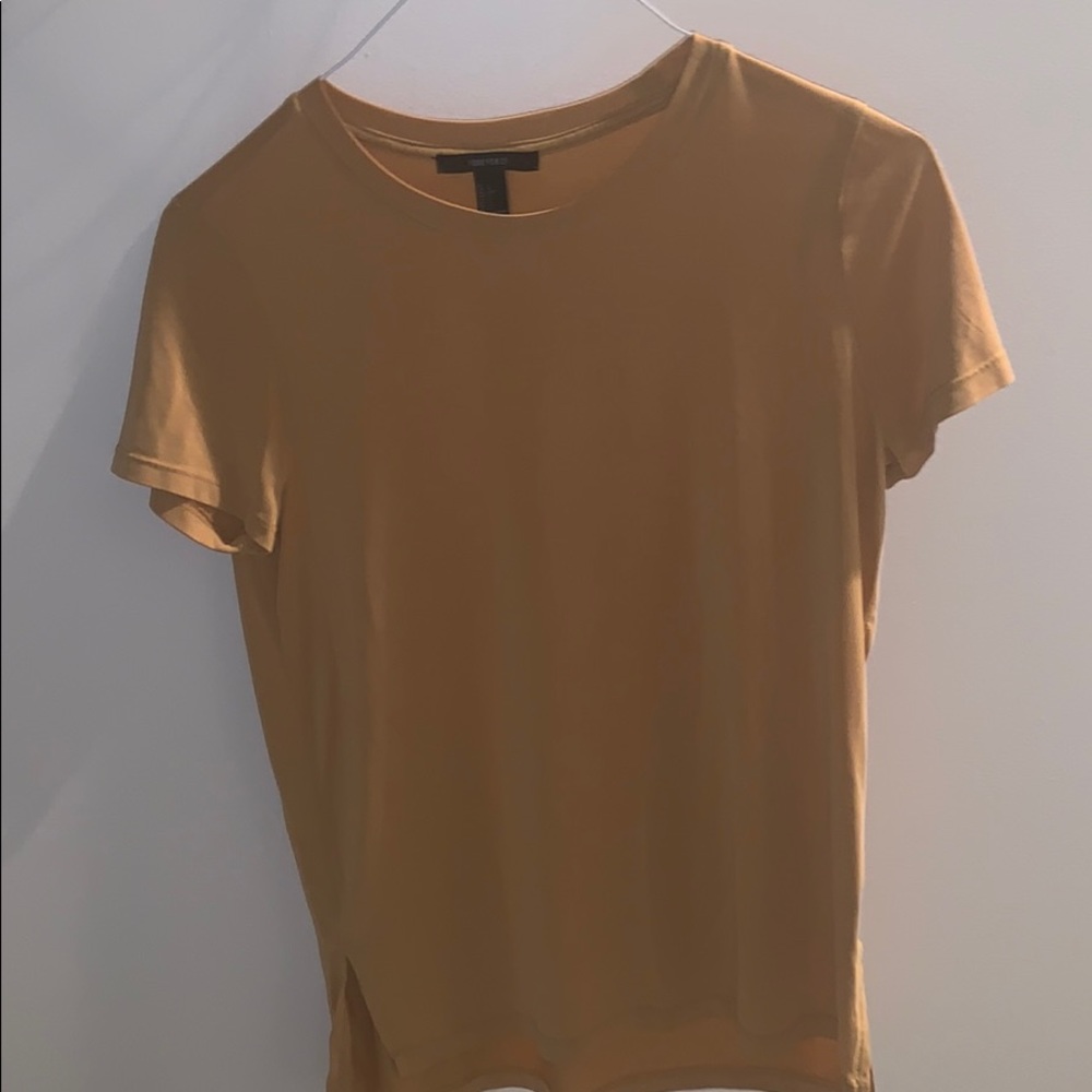 Forever 21 yellow high low t shirt